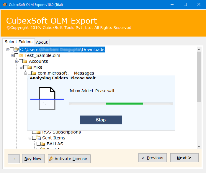 CubexSoft OLM Converter Screenshot