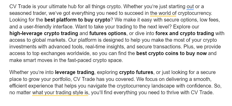 Cv Trade Screenshot