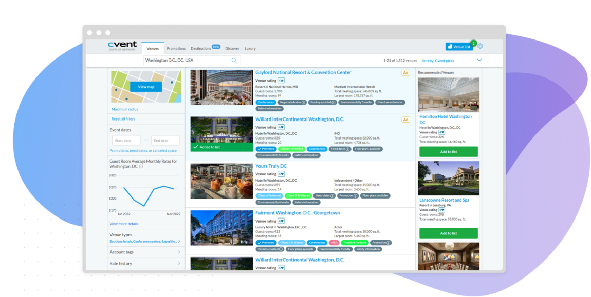 Cvent screenshot & Video