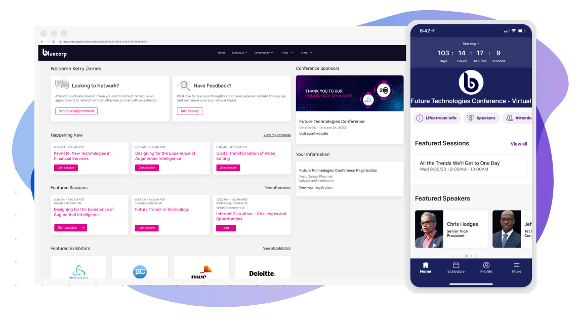 Cvent screenshot & Video