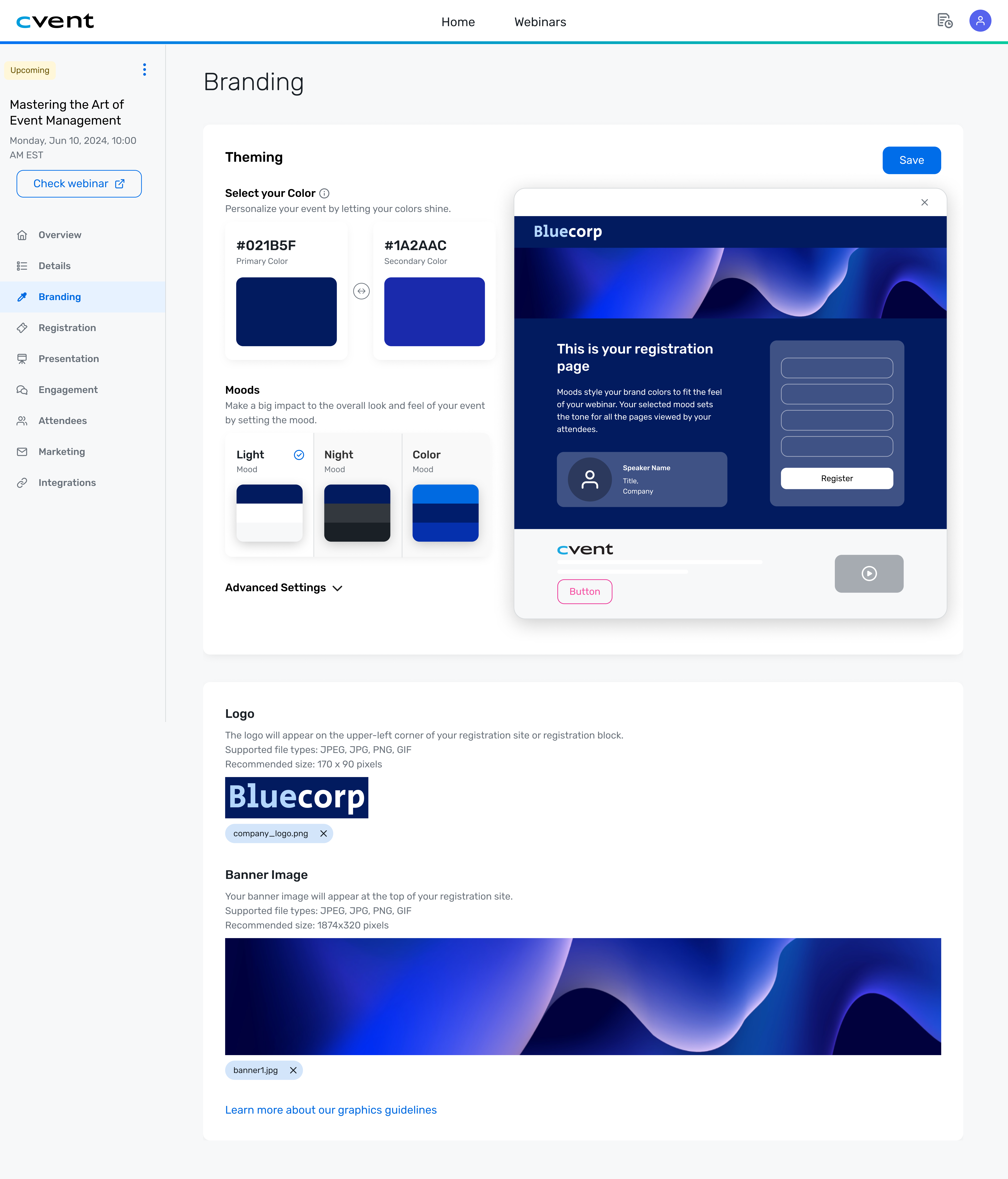 Cvent Webinar Screenshot