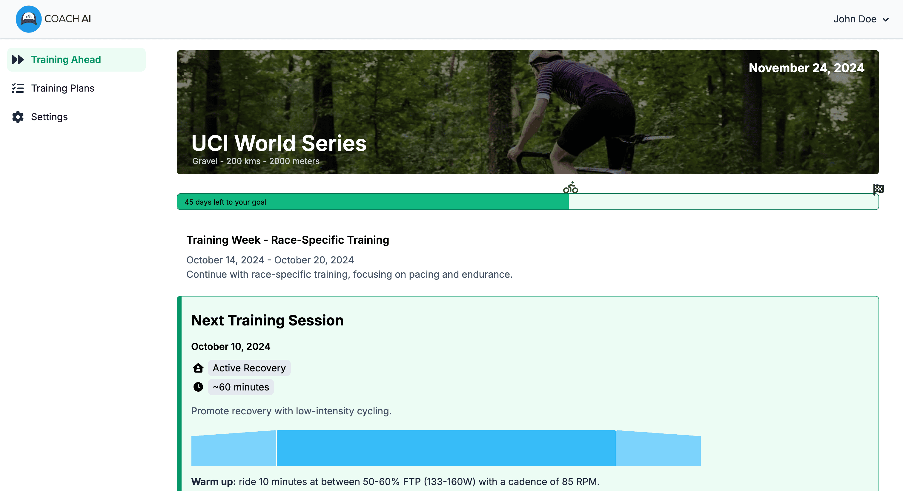 Cycling Coach AI Screenshot