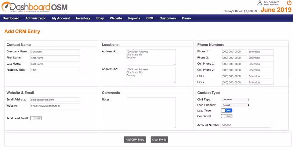 Dashboard OSM screenshot & Video