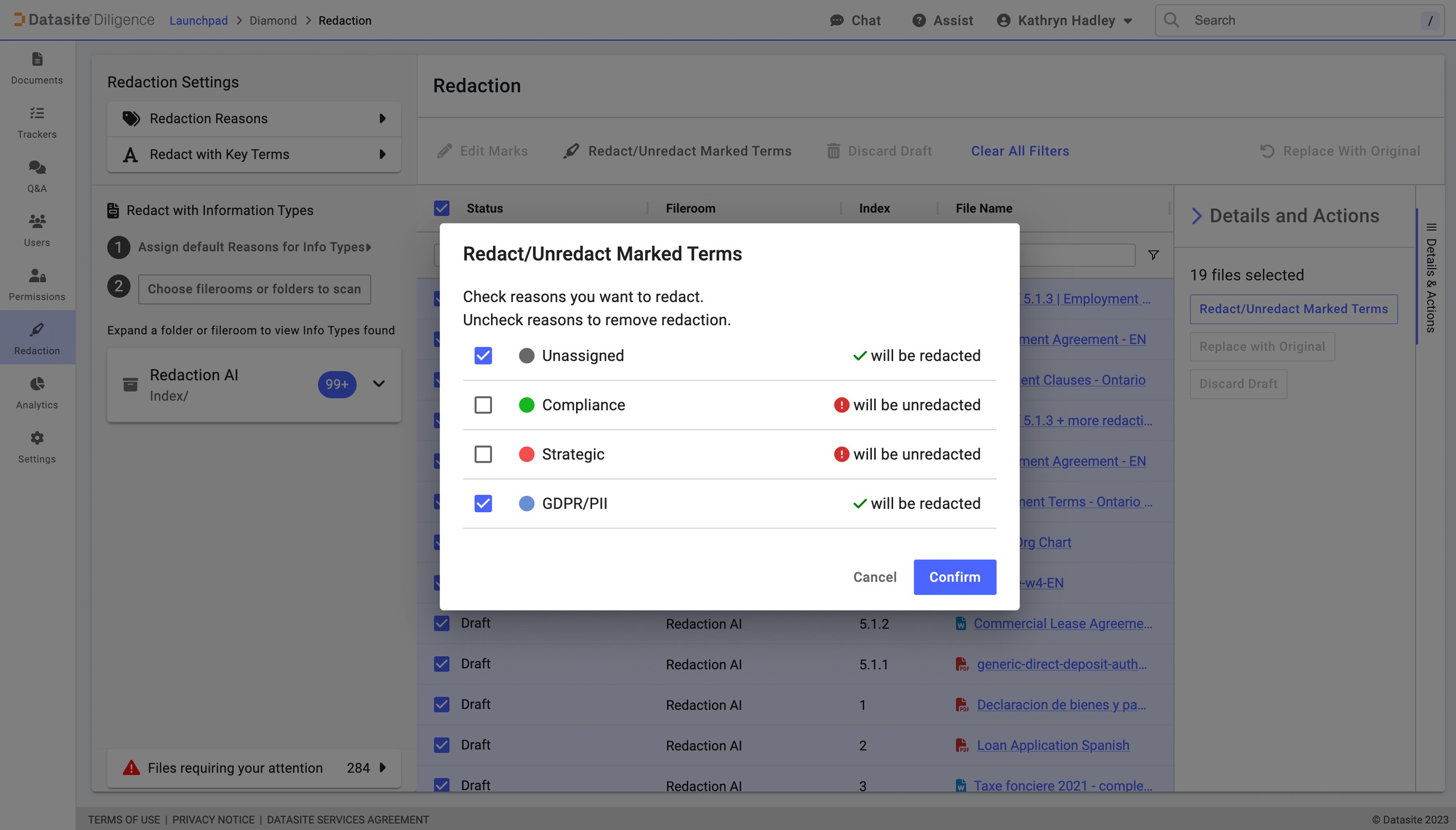 Datasite Diligence screenshot & Video