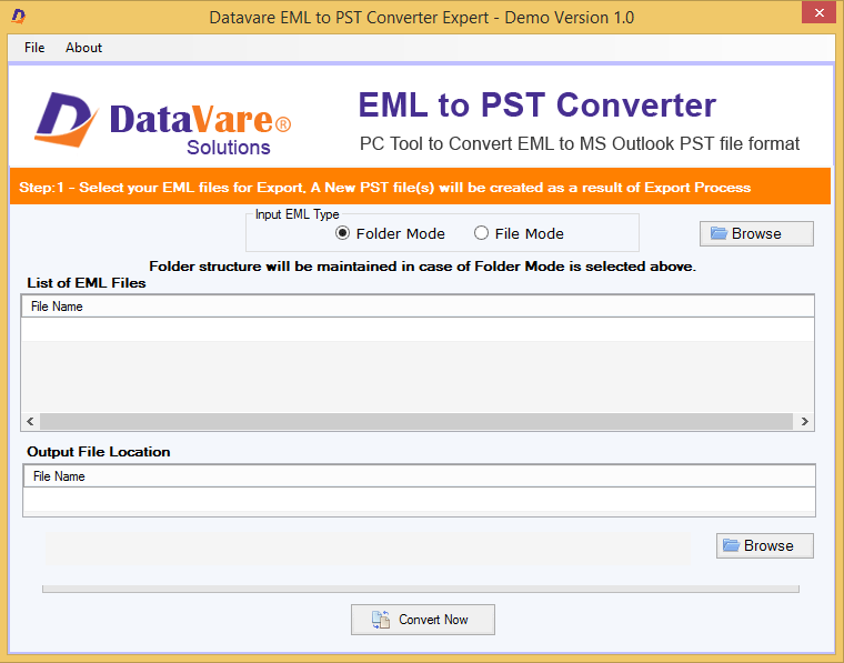 DataVare EML To PST Converter Expert Screenshot