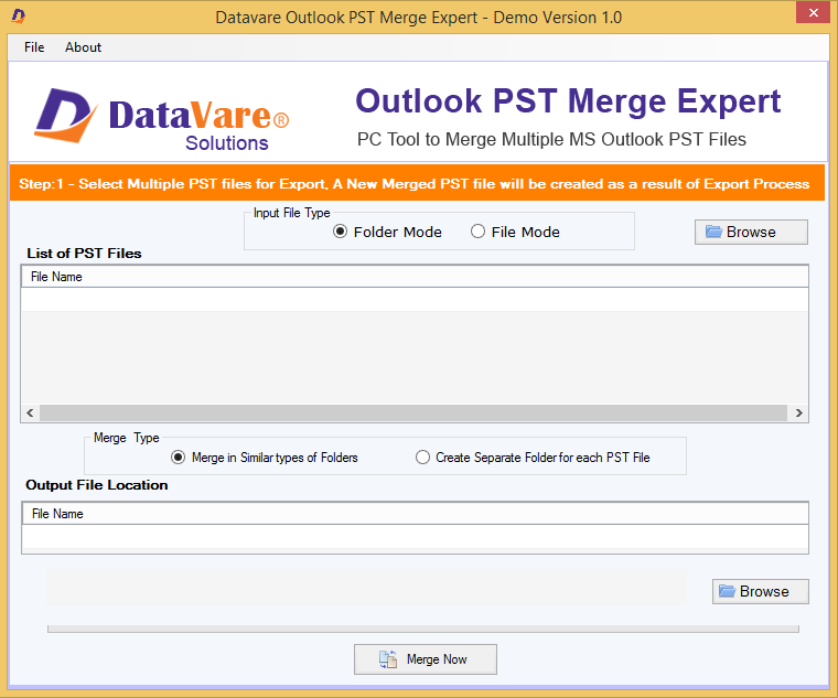 DataVare MSG to PST Converter Expert Software Screenshot