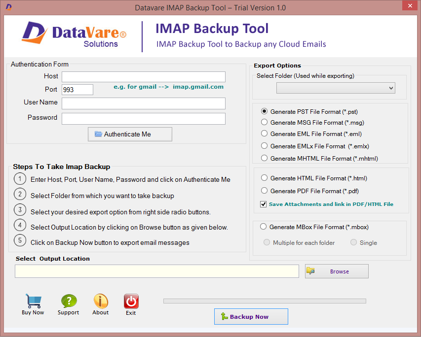 DataVare Office 365 Backup Expert Screenshot