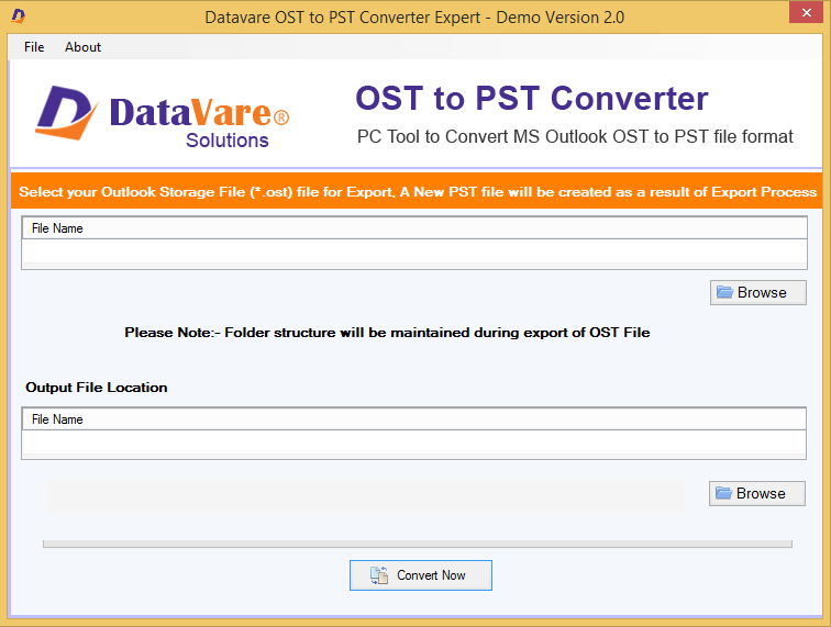DataVare OST To PST Converter Expert Screenshot