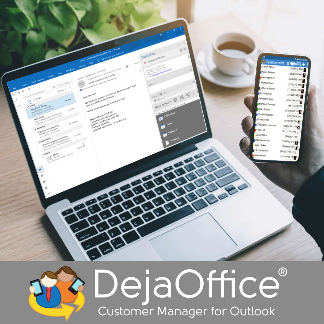 DejaOffice PC CRM Screenshot