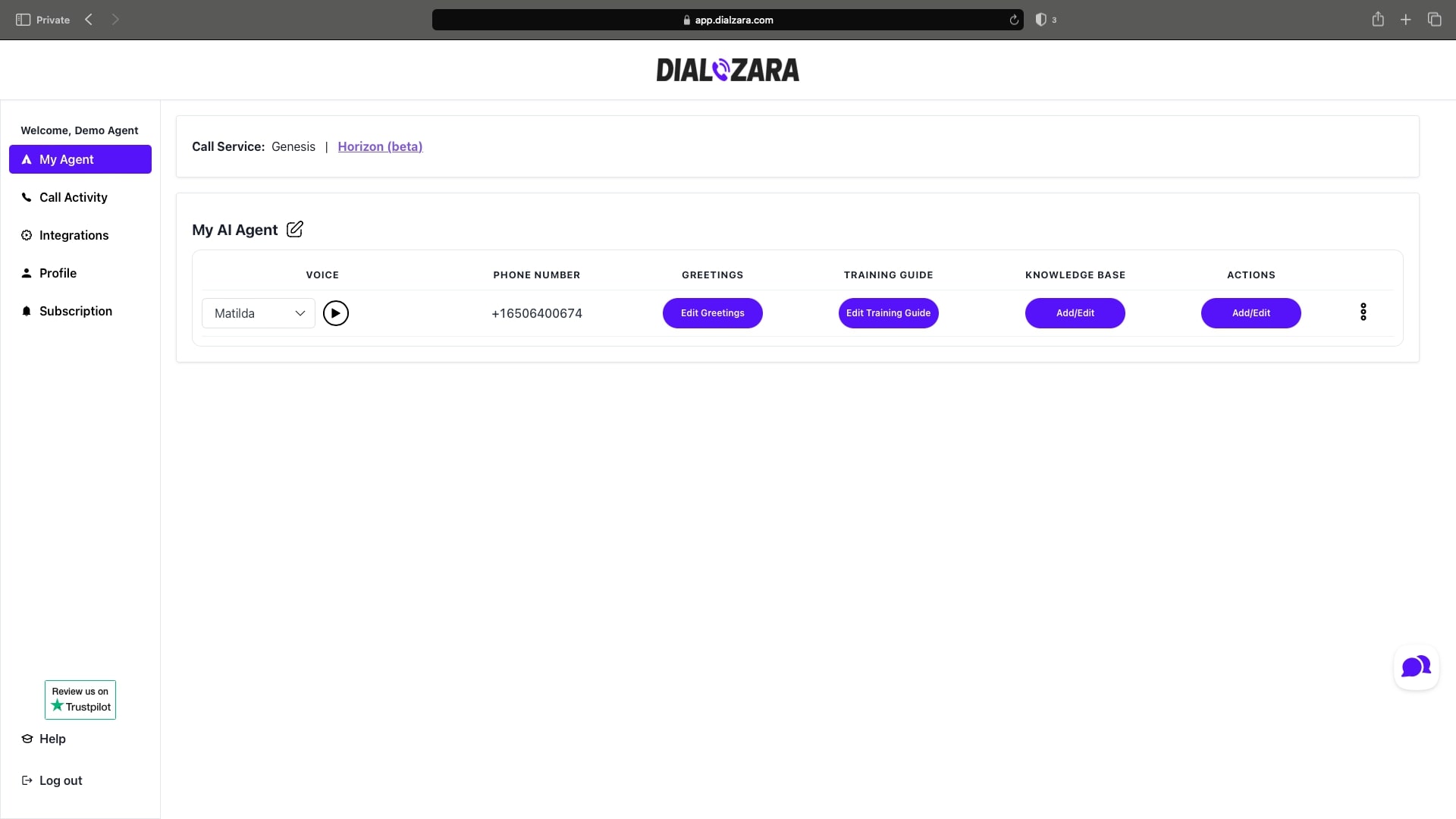 Dialzara Screenshot