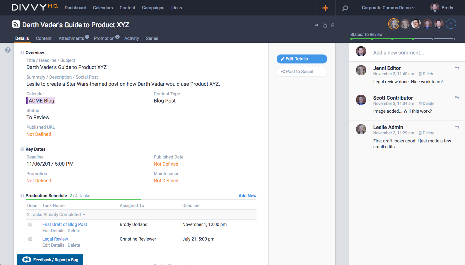 DivvyHQ Screenshot