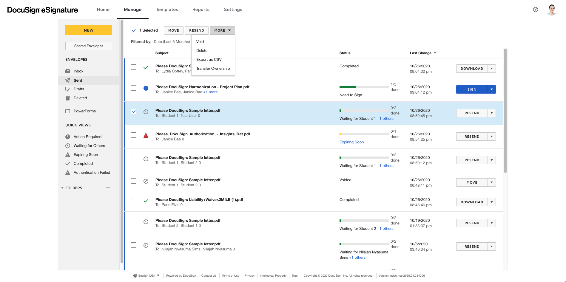 DocuSign Screenshot