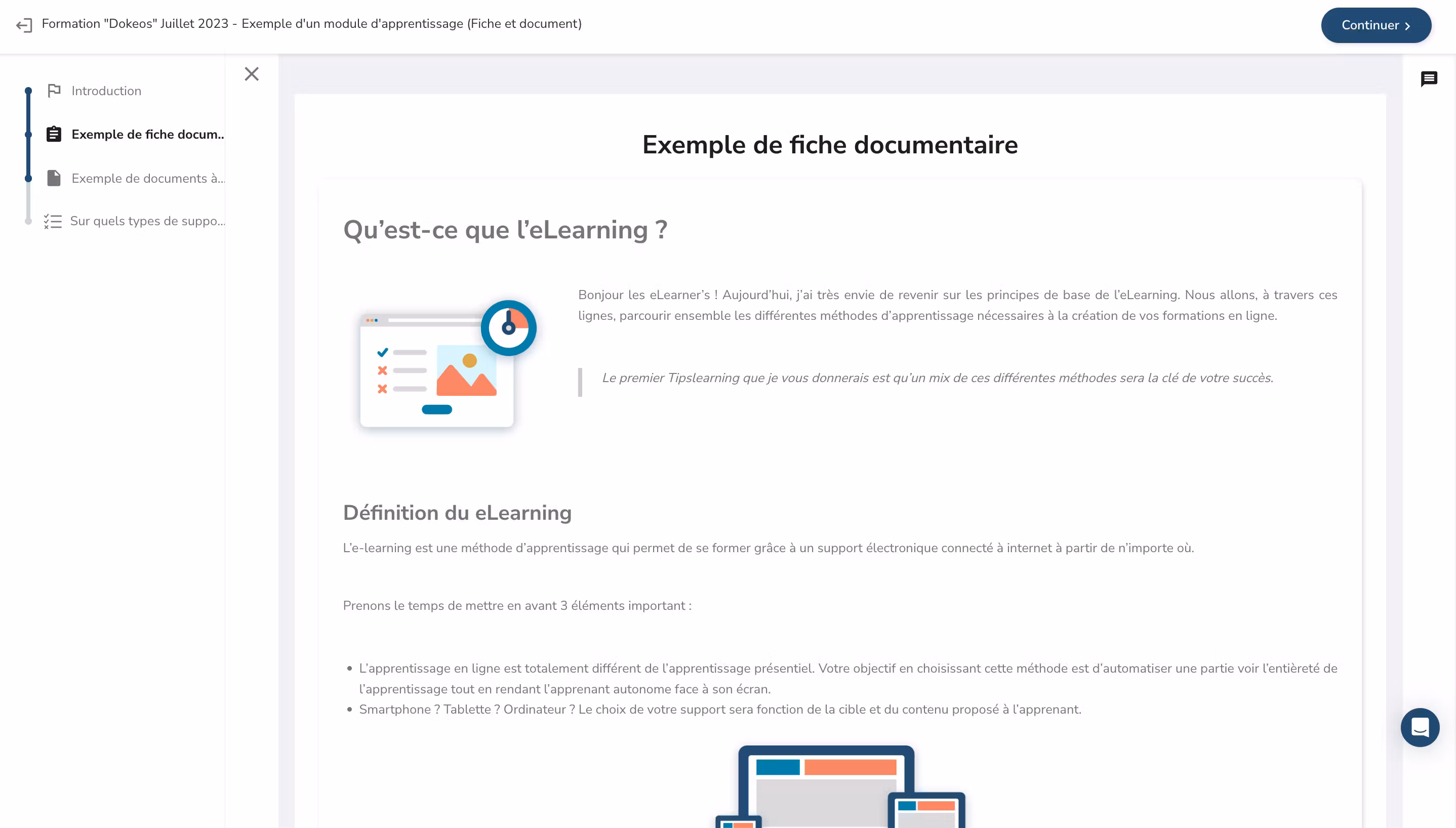 Dokeos screenshot & Video