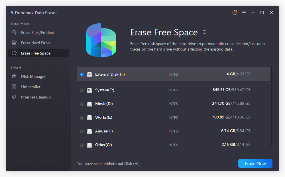 Donemax Data Eraser Screenshot