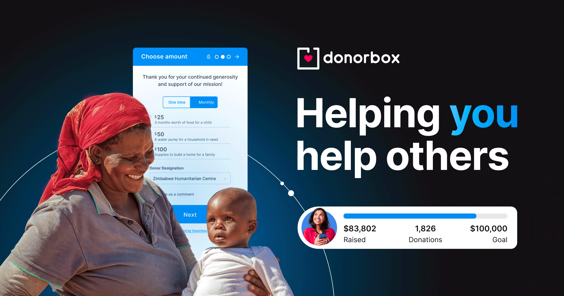 Donorbox screenshot & Video