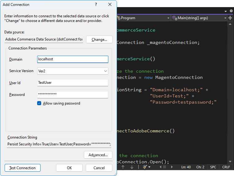 dotConnect for Adobe Commerce Screenshot