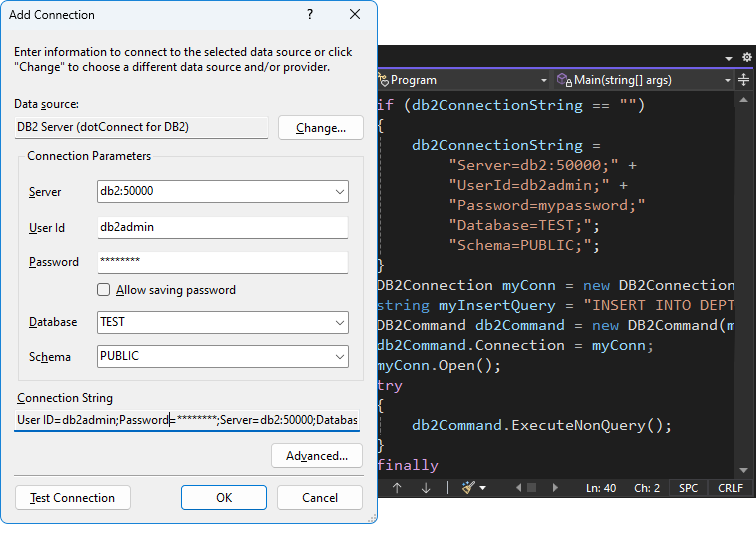 dotConnect for DB2 Screenshot
