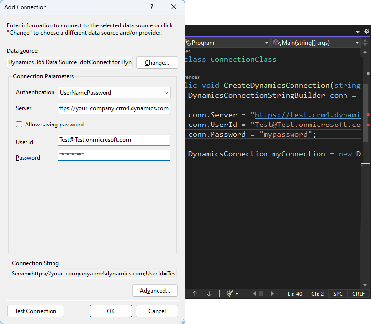 dotConnect for Dynamics 365 Screenshot