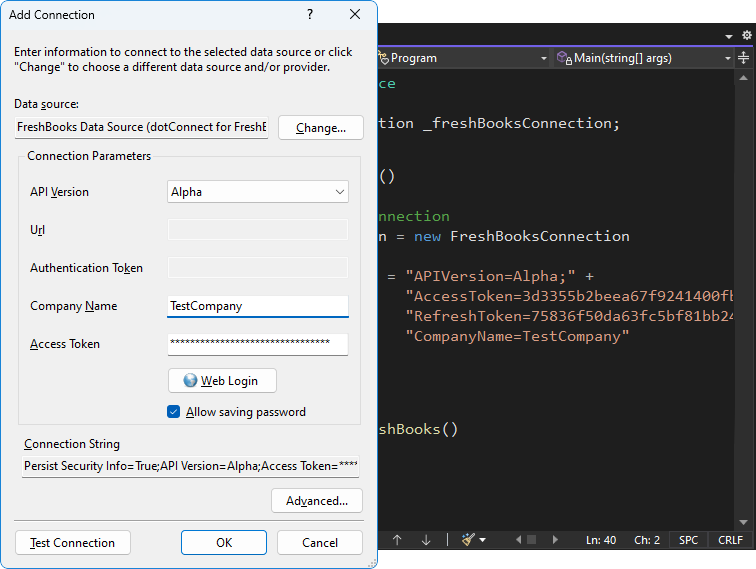dotConnect for FreshBooks Screenshot