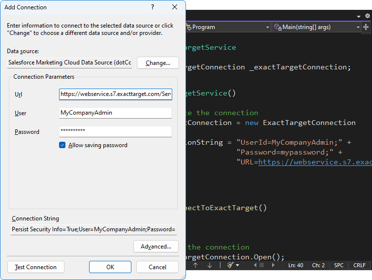 dotConnect for Salesforce Marketing Cloud Screenshot