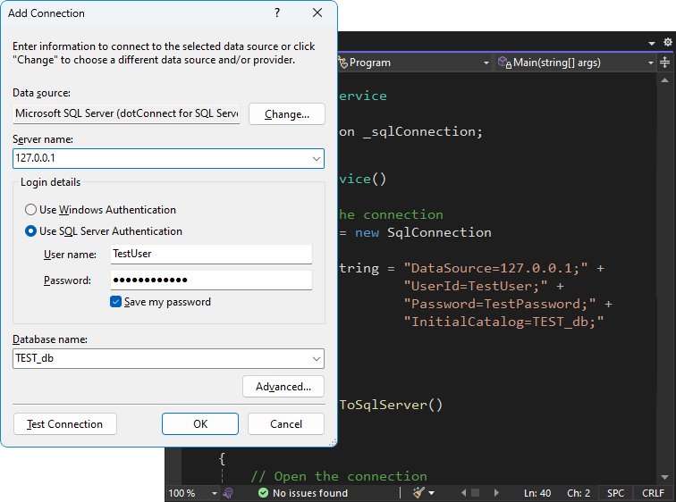 dotConnect for SQL Server Screenshot