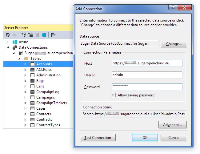 dotConnect for SugarCRM Screenshot