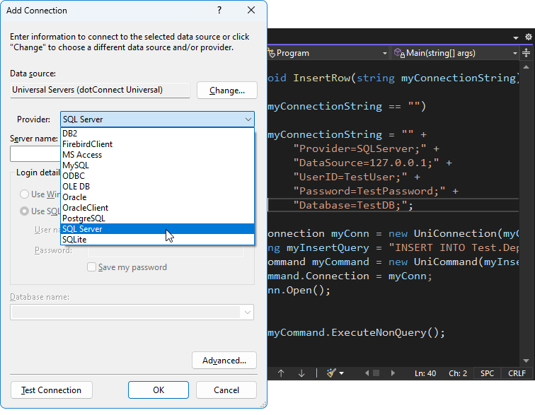 dotConnect Universal Screenshot