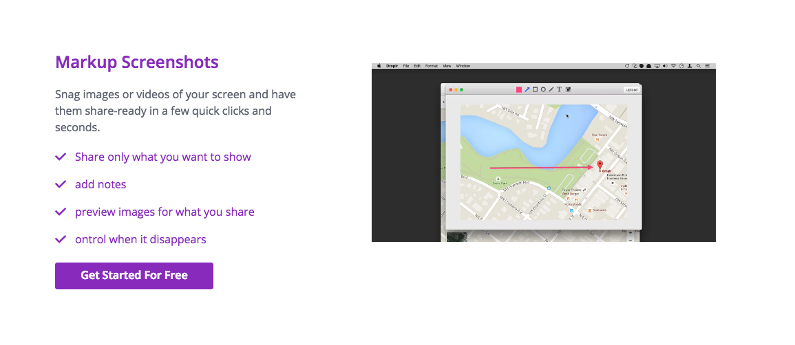 Droplr screenshot & Video