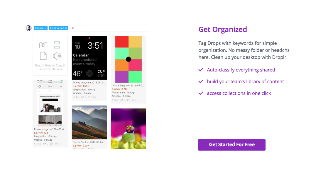 Droplr screenshot & Video