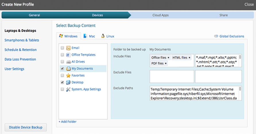 Druva Data Resiliency Cloud Screenshot