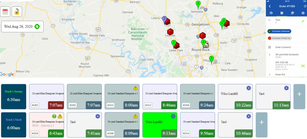 Dumpster Rental Systems Screenshot