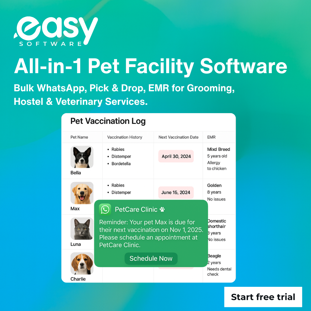 Easy Pet Facility Software Screenshot