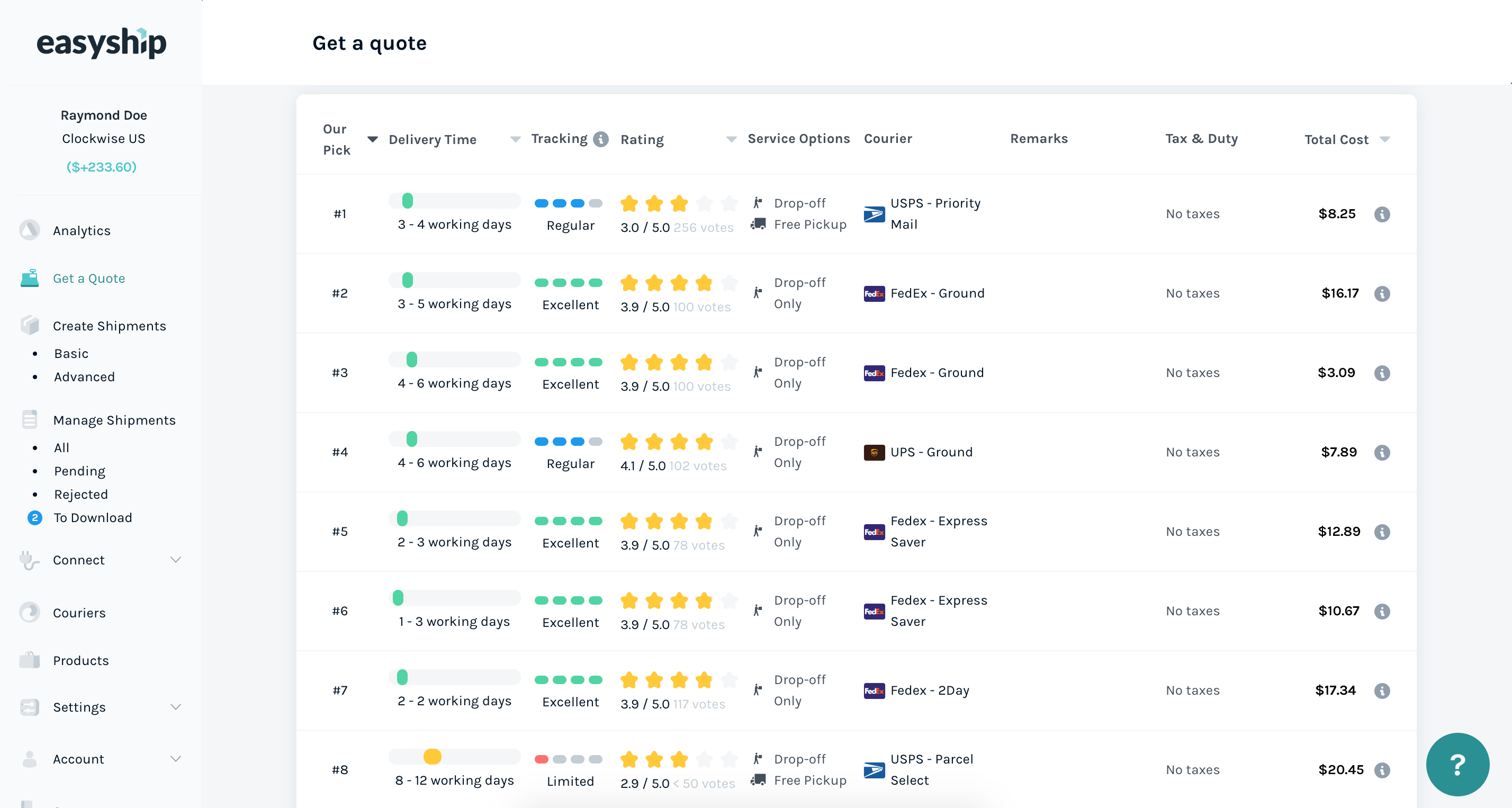 Easyship screenshot & Video