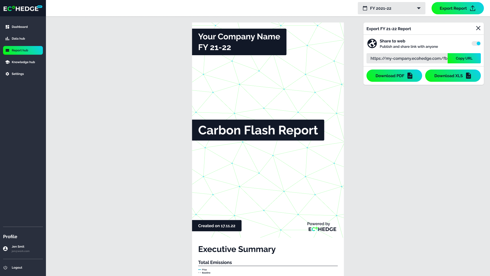 EcoHedge Express Screenshot