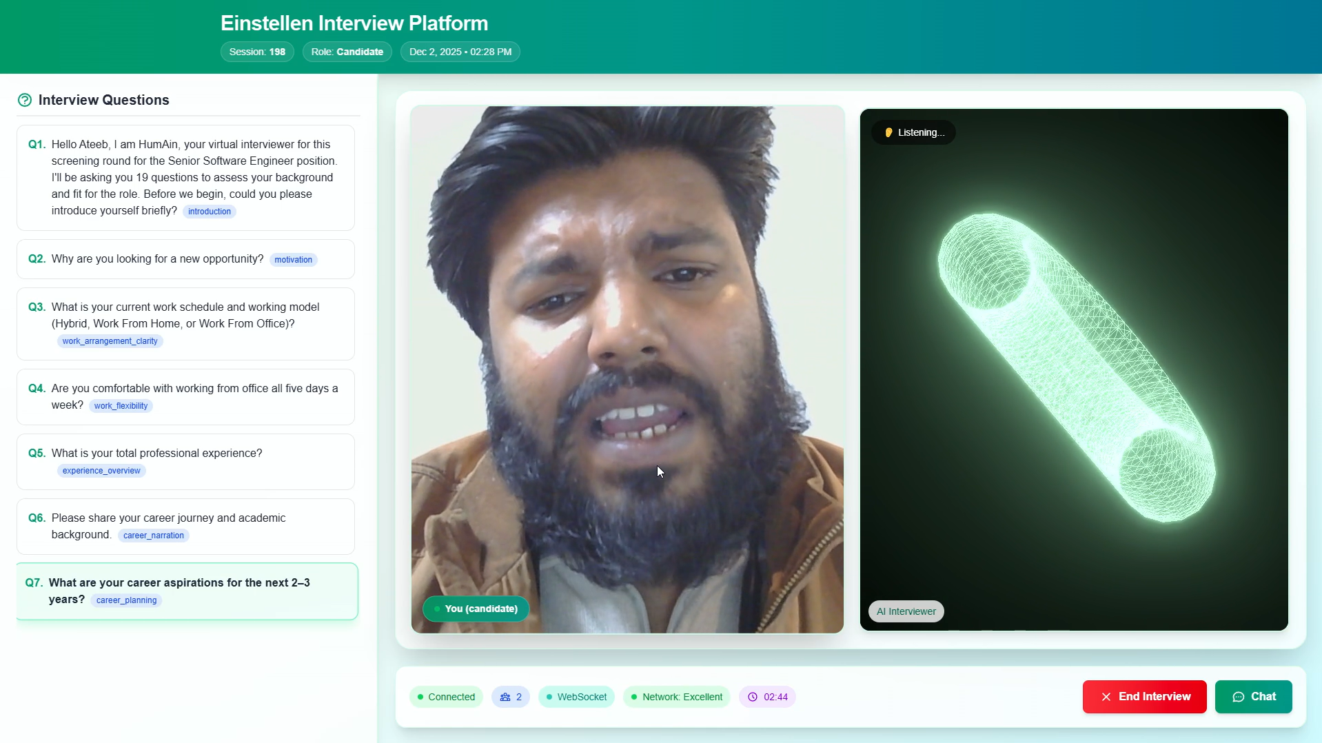 Einstellen AI Screenshot