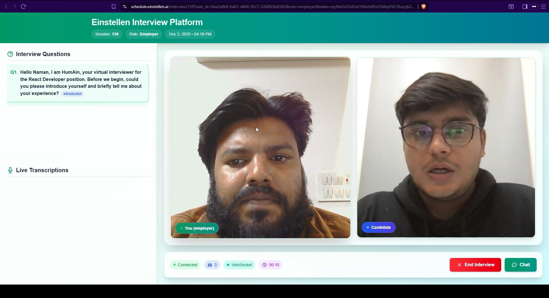 Einstellen AI Screenshot