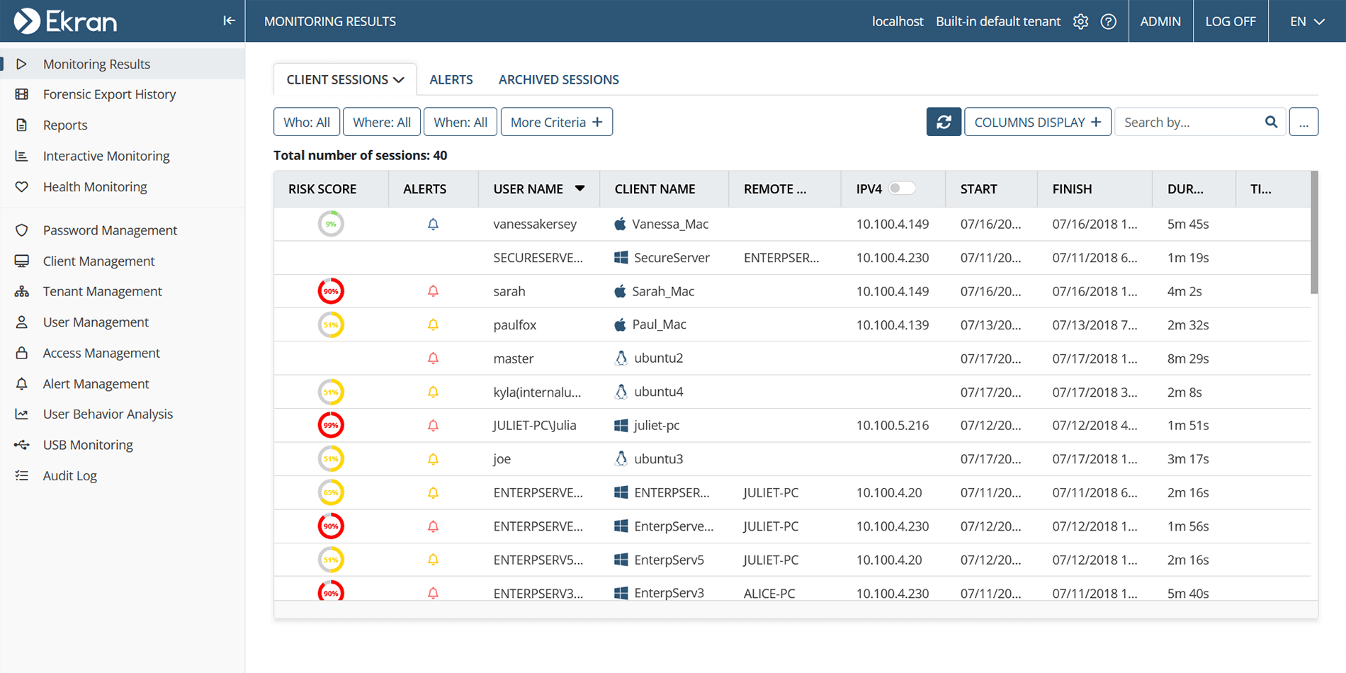 Ekran System Screenshot