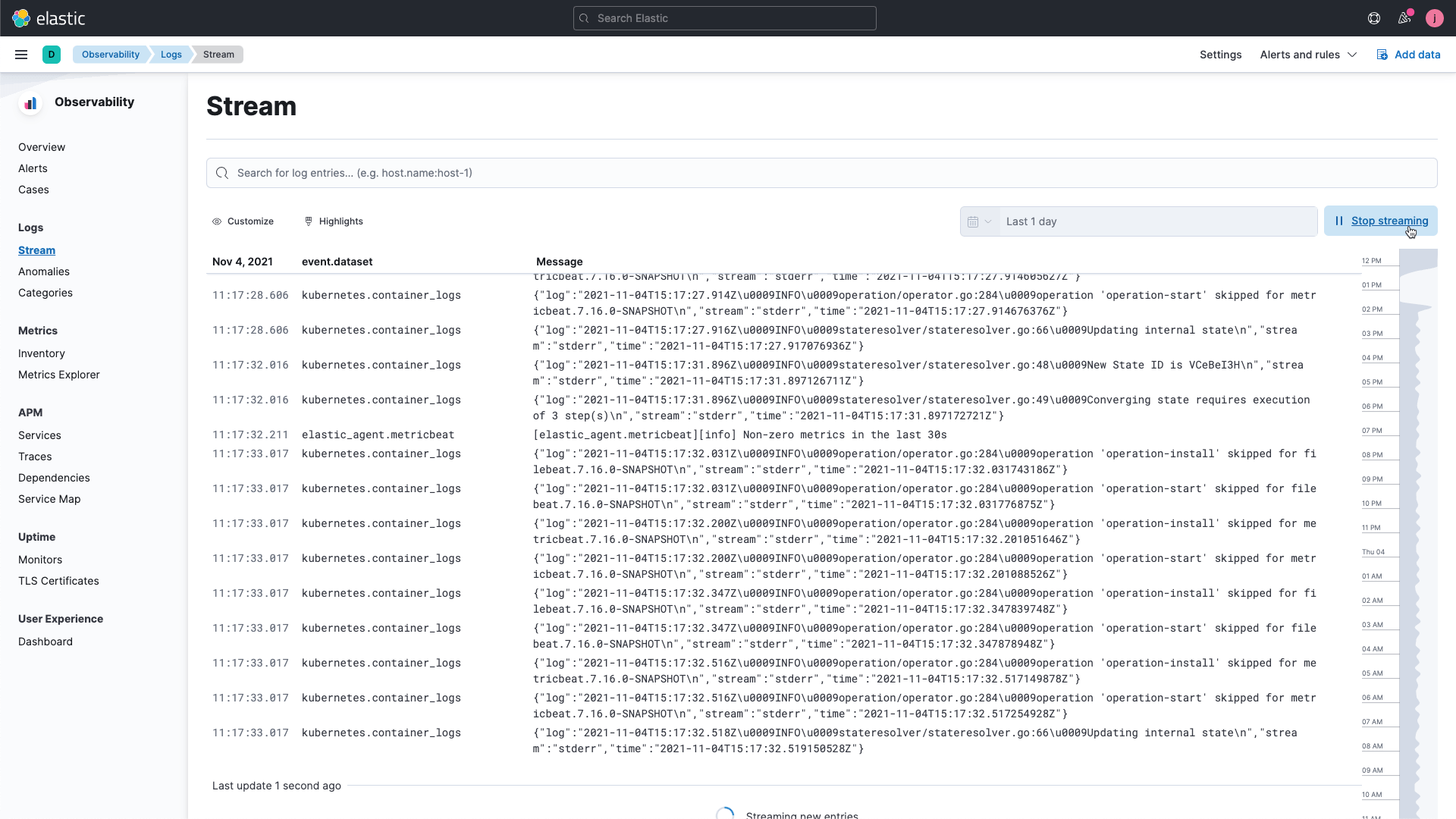 Elastic Observability screenshot & Video