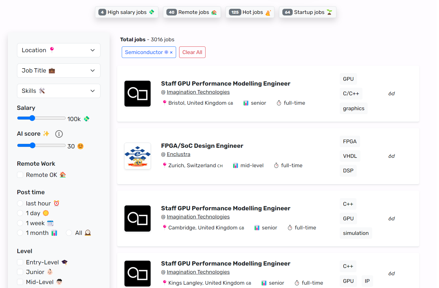 EmbeddedJobs Screenshot