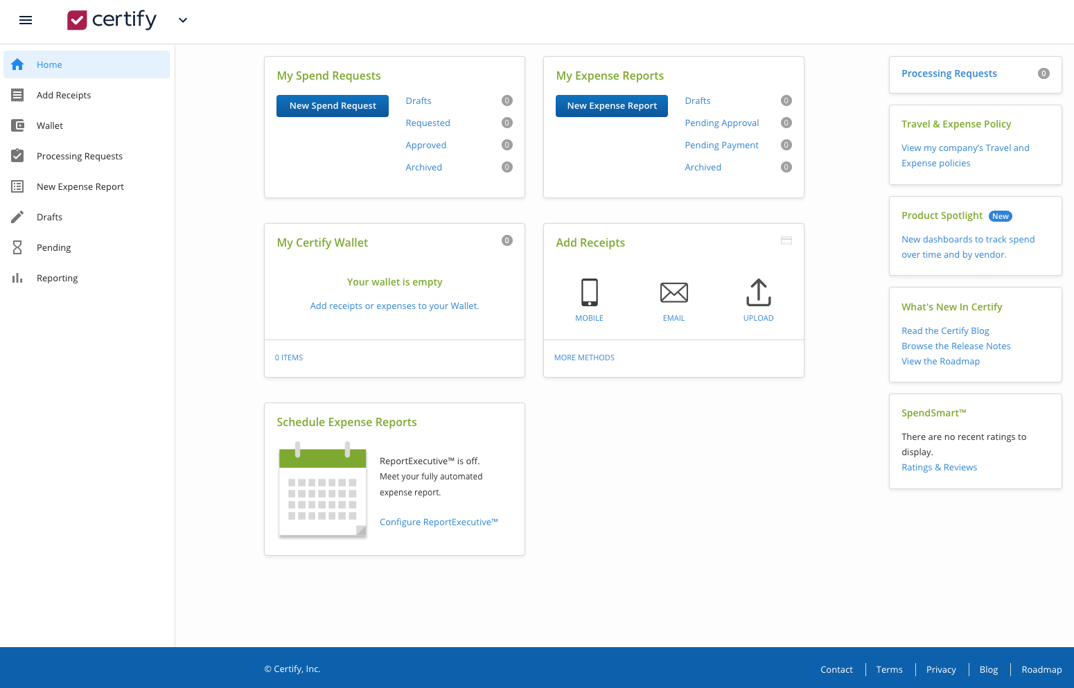 Emburse Certify Expense Screenshot