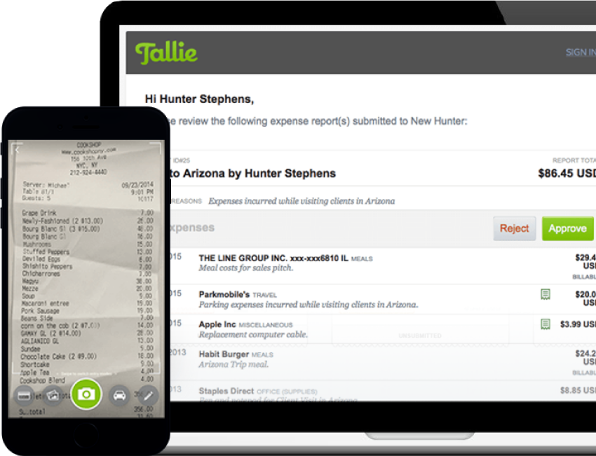 Emburse Tallie Screenshot