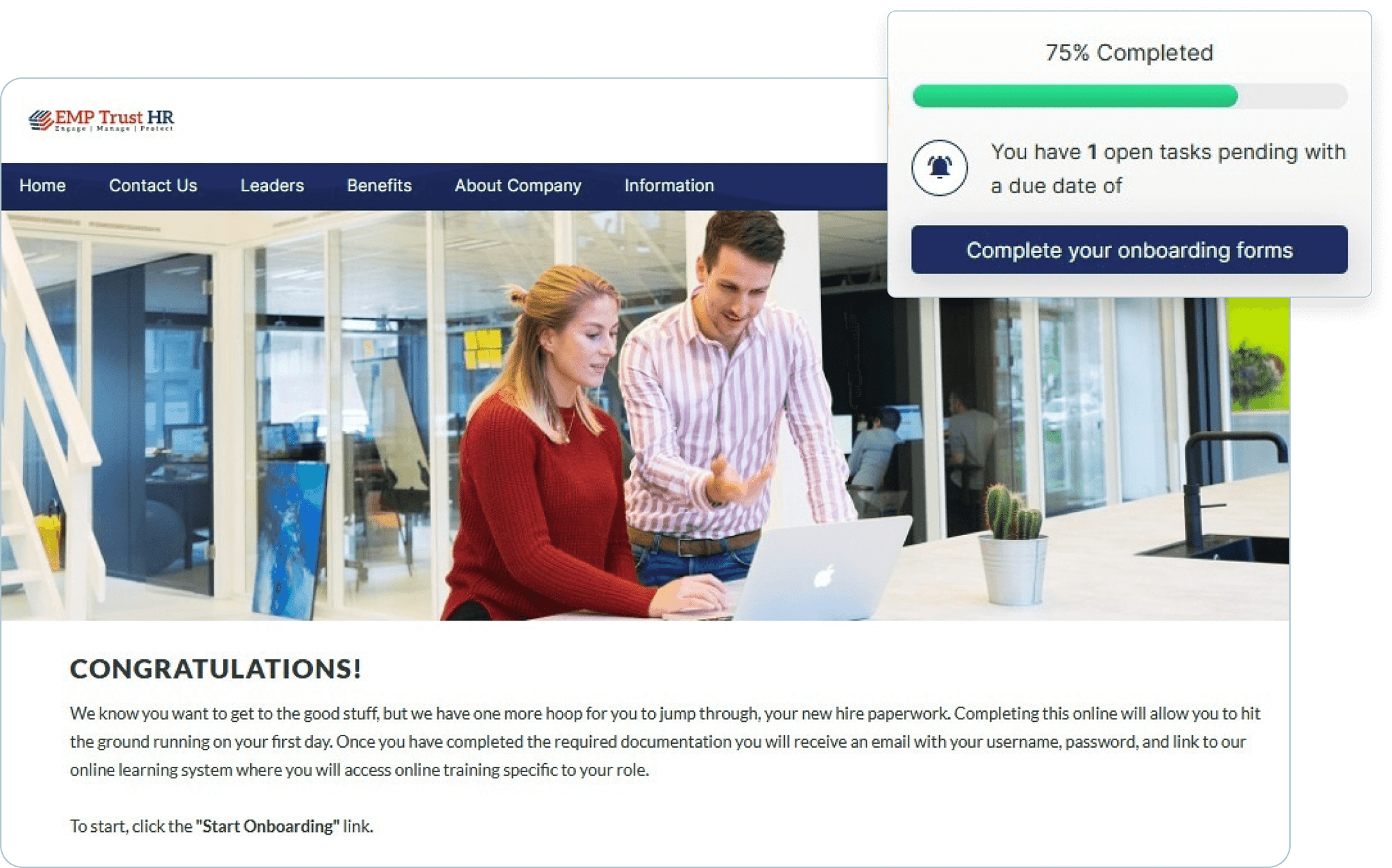 EMP Trust HR Screenshot