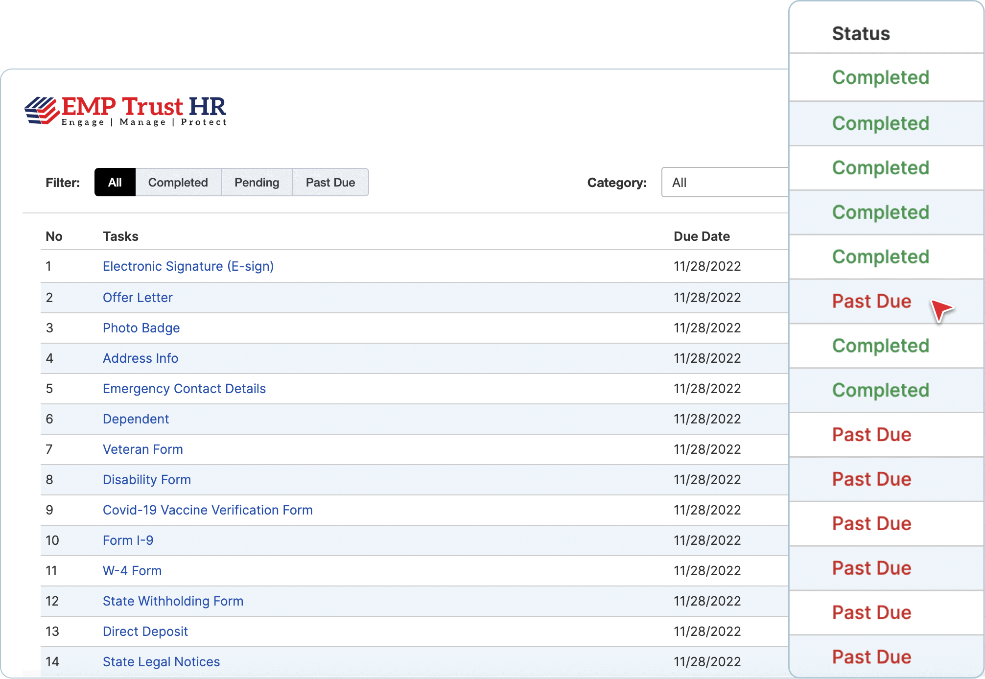 EMP Trust HR Screenshot