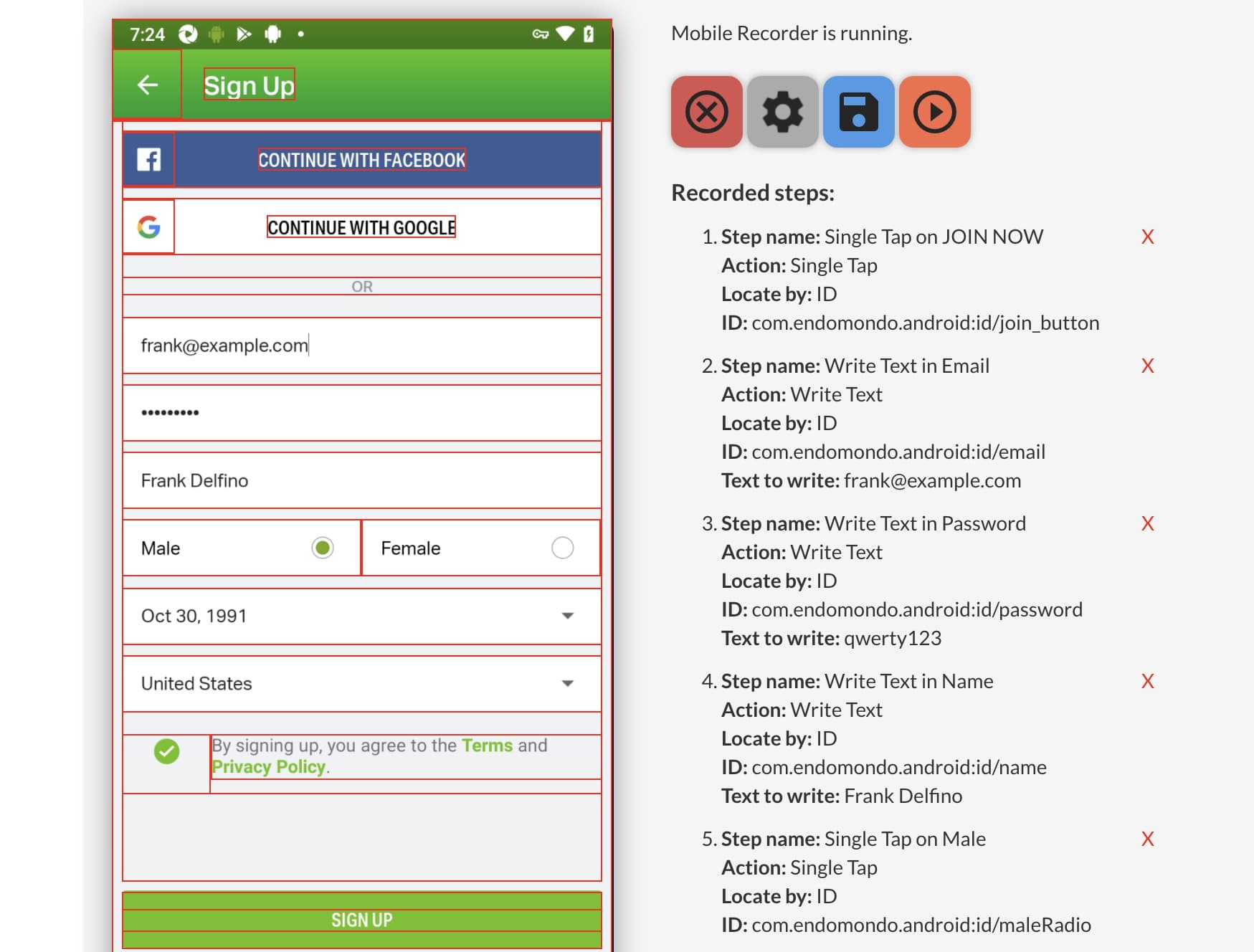 Endtest Screenshot