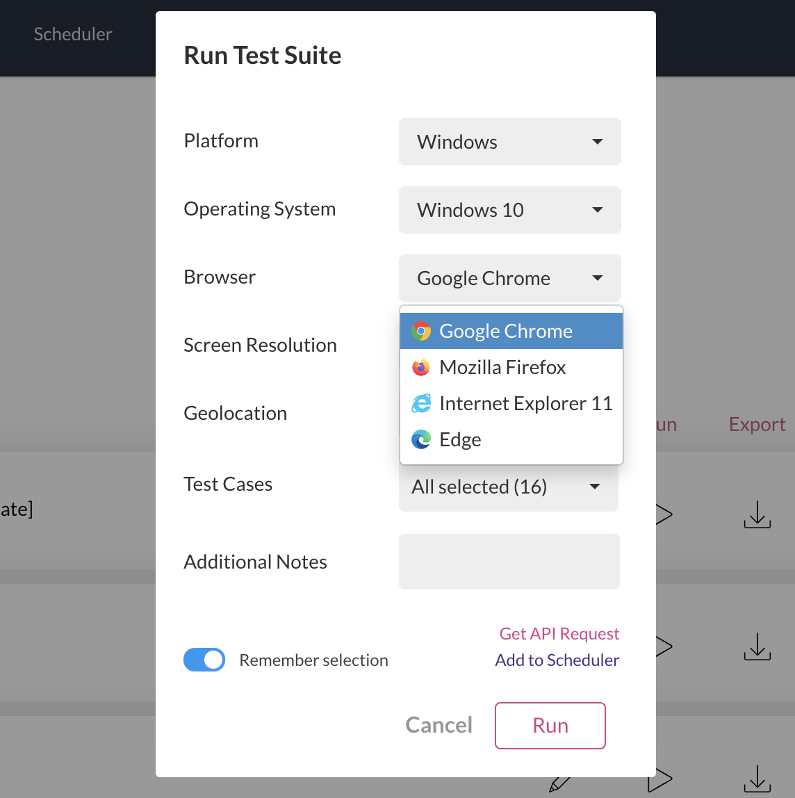 Endtest Screenshot