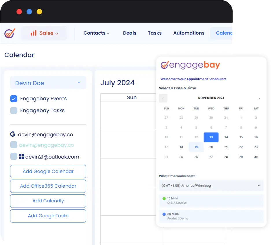 EngageBay CRM Screenshot