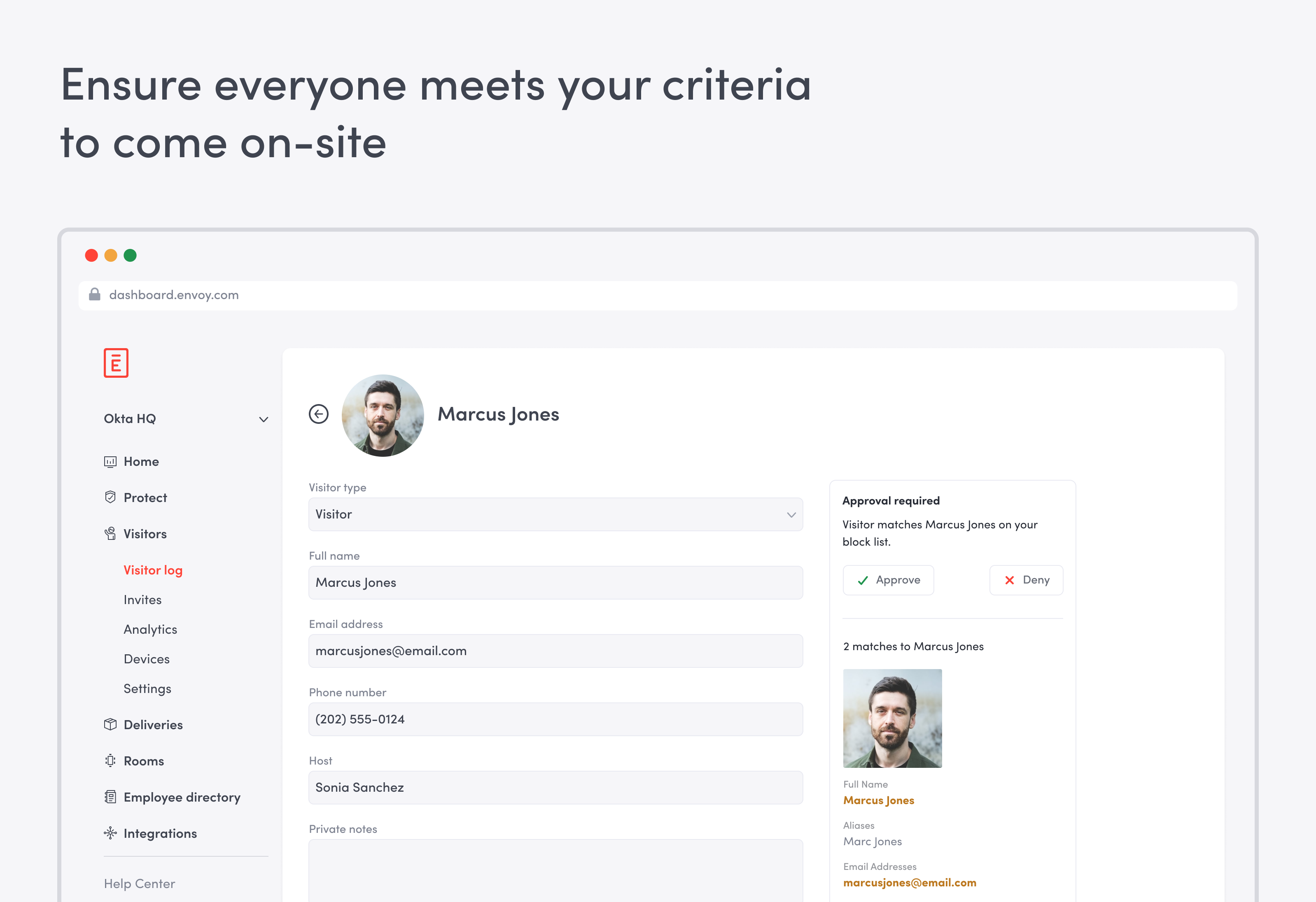Envoy Visitors Screenshot