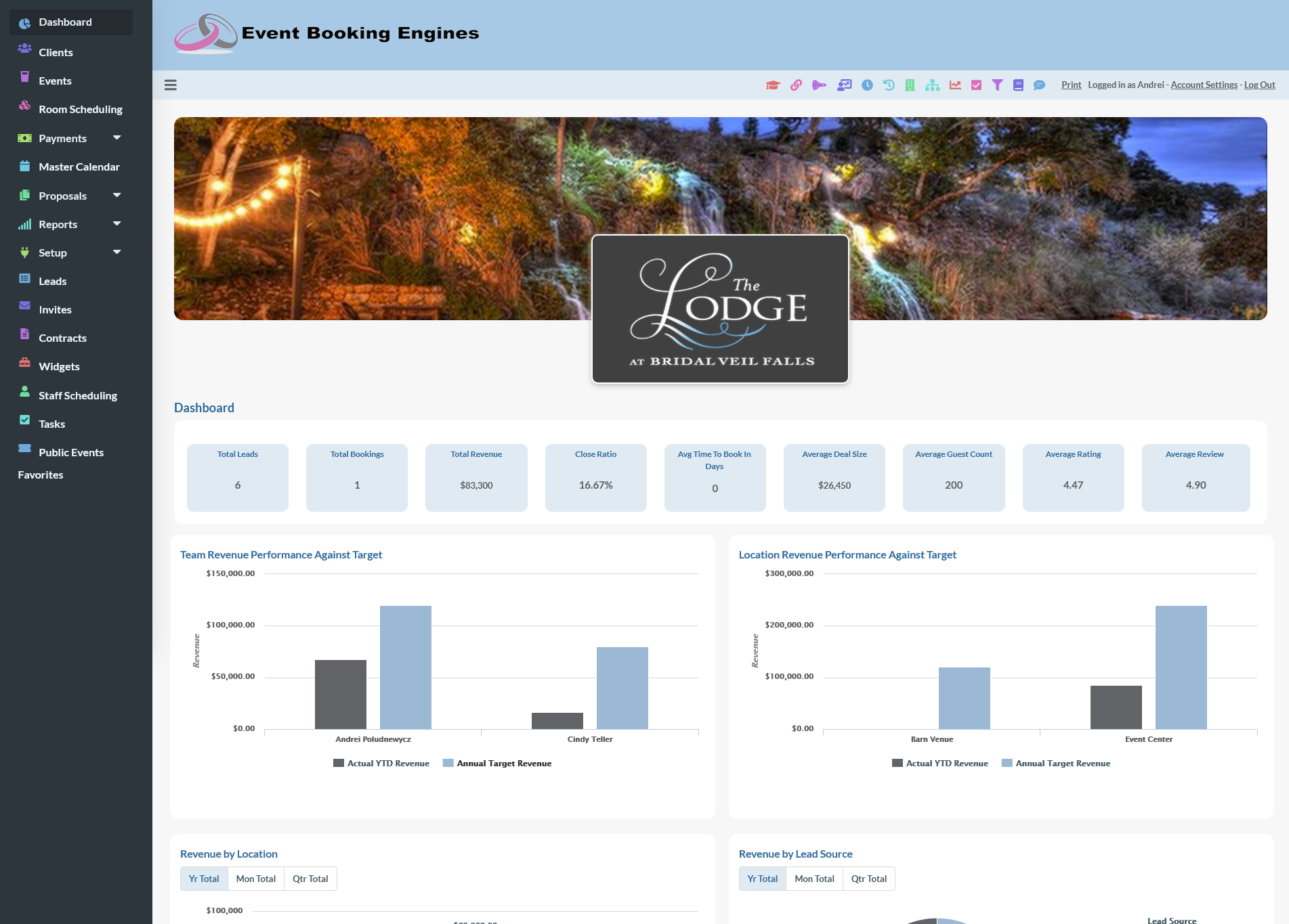 Event Booking Engines Screenshot