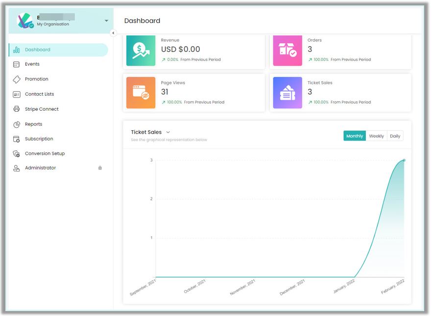 EventBookings Screenshot