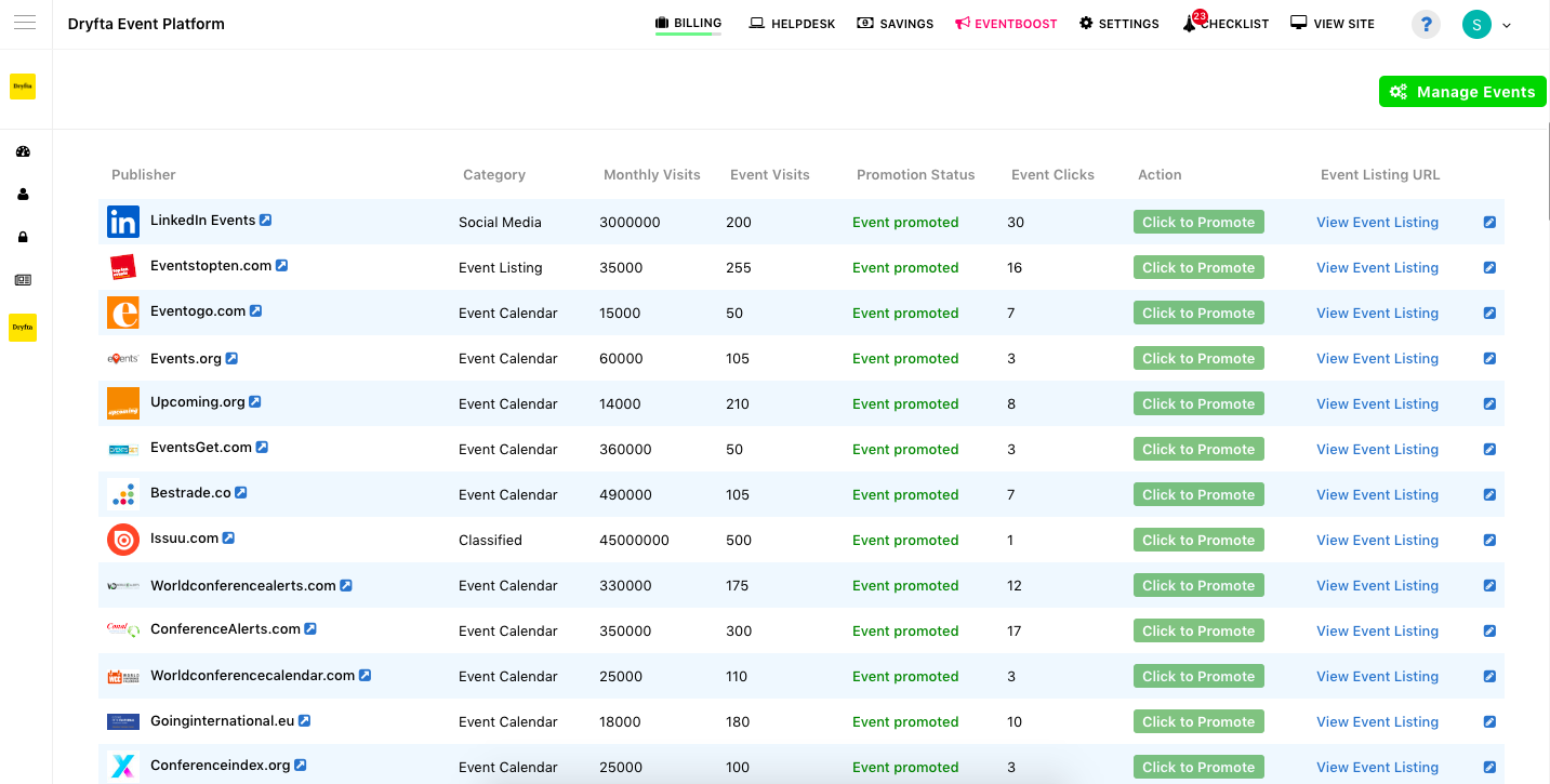 Eventboost Screenshot
